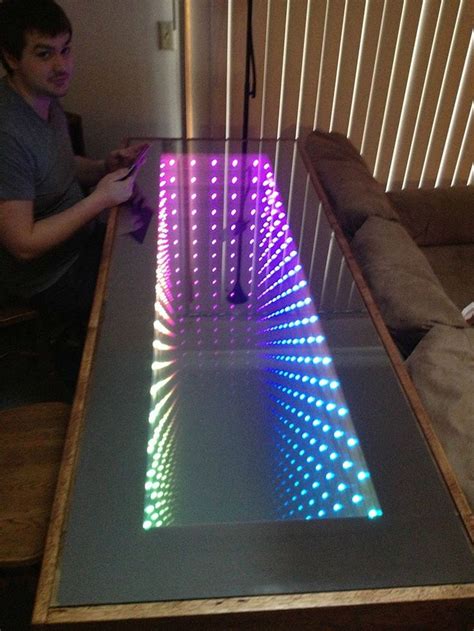 infinity table very first trial Mirror Ball, Diy Mirror, Infinity Mirror Table, Infinite Mirror ...