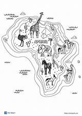 14 Free Africa map coloring Pages PDF  ESL Vault sketch template