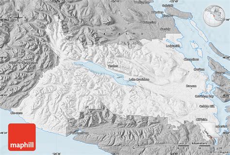 Gray Map of Cowichan Valley