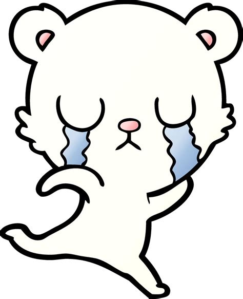 sad little polar bear cartoon 12376552 Vector Art at Vecteezy