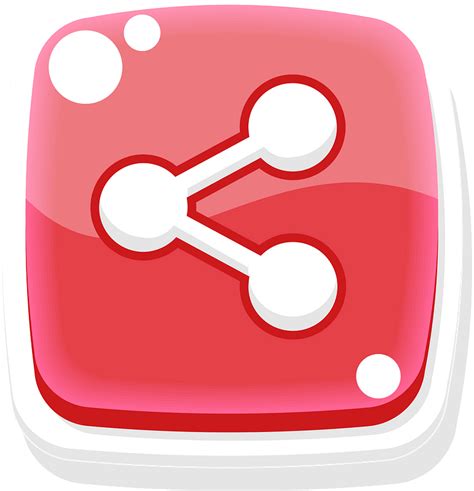 Rounded red share button icon. Free download transparent .PNG | Creazilla