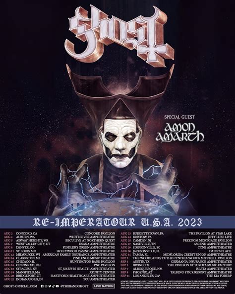 Concierto Ghost - 24/08/2023 - Bristow - Jiffy Lube Live - Estados Unidos