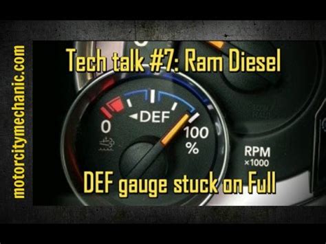 Tech talk #7: Ram Diesel DEF fluid gauge stuck on Full - YouTube