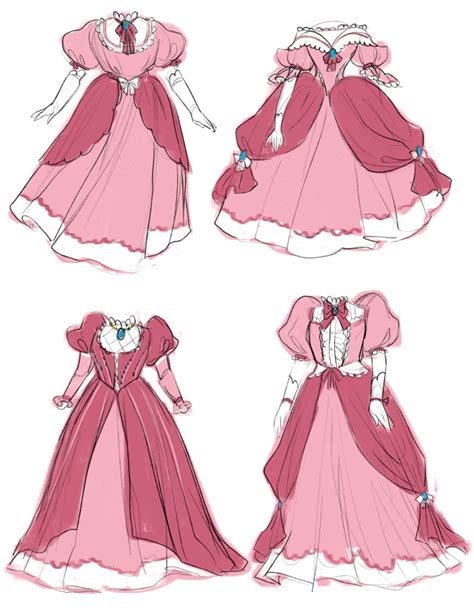 maya’s blog — thinking about princess peach outfit redesigns…. Dress Design Drawing, Dress ...
