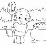 Devil Forks Coloring Pages sketch template