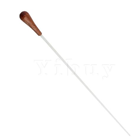 Yibuy 38x2 cm Red Sandal Wood Handle Music Orchestra Conductor Baton-in ...