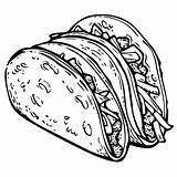 Premium Vector  Hand Drawn Cartoon Of tacos Food For A Children sketch template