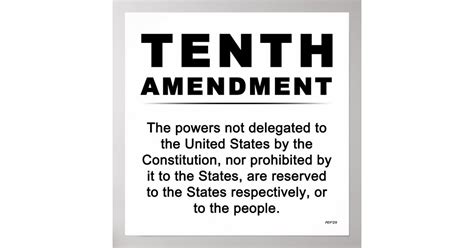 Tenth Amendment Poster | Zazzle