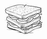 Free 🥪 Sandwich coloring Pages 🥪– Coloring Corner sketch template