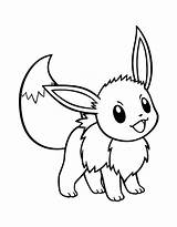 Cute Eevee Pokemon Coloring Page sketch template