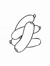 Sausages coloring pages sketch template