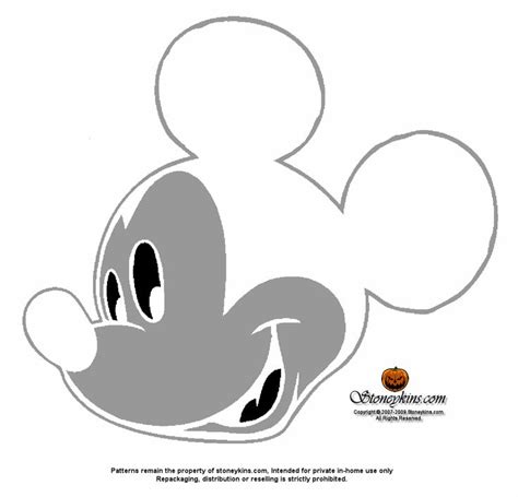 Free Printable Mickey Minnie Mouse Pumpkin carving stencils patterns ...