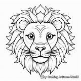 Lion Face Coloring Pages  Free & Printable sketch template