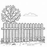 Fence Color Pages Pictures  Freepik sketch template