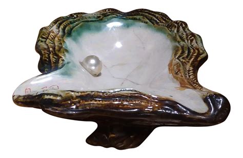 Antique Porcelain Oyster Shell Ashtray With Pearl on Chairish.com | Decorative bowls, Antique ...