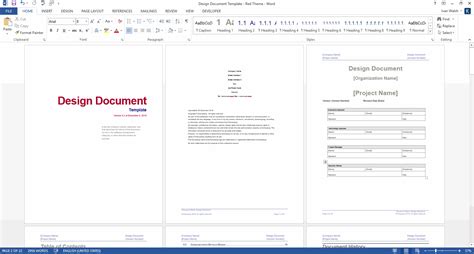 Design Document Template (MS Office) – Templates, Forms, Checklists for MS Office and Apple iWork