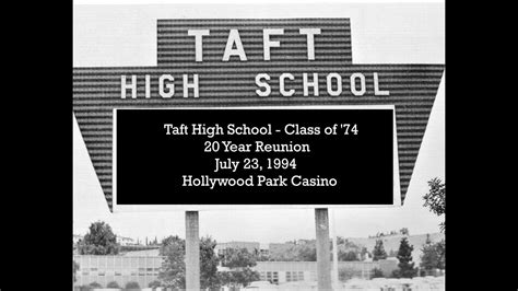 Taft High School - Class of 1974 - 20 Year Reunion - YouTube