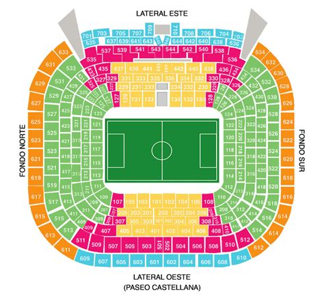 Santiago Bernabéu Stadium Seating Plan - Seating plans of Sport arenas ...