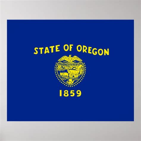 Oregon State Flag Design Poster | Zazzle.com