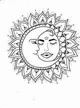Coloring Pages Of Sun And Moon sketch template