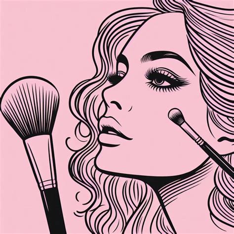 Premium Photo | Makeup artist illustration