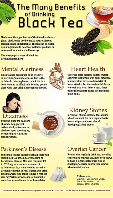 The Benefits of Drinking Black Tea | Tea infographic, Tea health benefits, Tea benefits