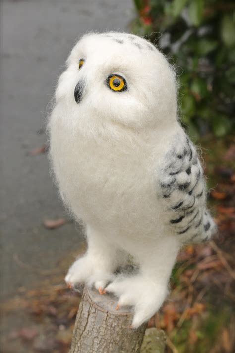 A needle felted, Snowy Owl by Yvonnesworkshop on DeviantArt