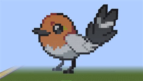 Fletchling Minecraft Pixel Art by VegetaSaiyajin on DeviantArt