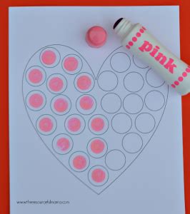 Heart Do a Dot Worksheet - The Resourceful Mama