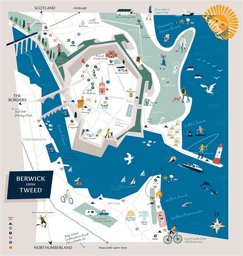 Tourism Map for Berwick upon Tweed — Tania Willis Illustration & Cartography