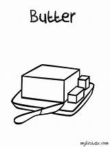 Butter Coloring Sheet Pages sketch template