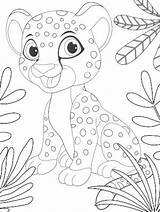 Cute Cheetah Coloring Pages sketch template