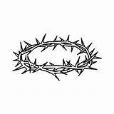 Crown Of thorns coloring Page 55647545 Vector Art At Vecteezy sketch template