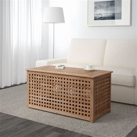 HOL storage table, acacia, 98x50 cm - IKEA