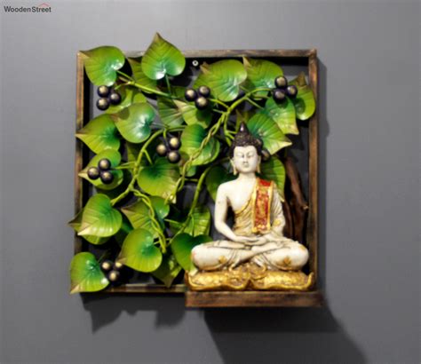 Buy Buddha With Tree Frame Metal Wall Art Online in India at Best Price - Modern Wall Arts ...