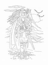 Female Warrior Coloring Pages 2025 sketch template