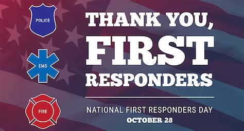 Honoring Our Heroes: National First Responders Day, October 28, 2023 ...