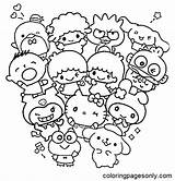 Free Sanrio Coloring Page  Printable Pages sketch template