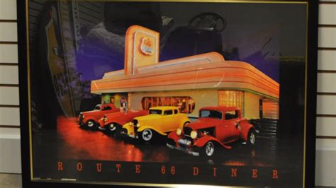 Route 66 Diner Framed Art 38x27 at Kissimmee 2014 as Z313 - Mecum Auctions