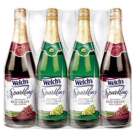 Welch's Sparkling Juice Cocktail Variety Pack - 750ml (4 ct.)