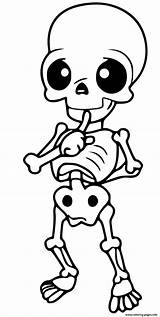 Cute Skeleton Kid Coloring page Printable sketch template