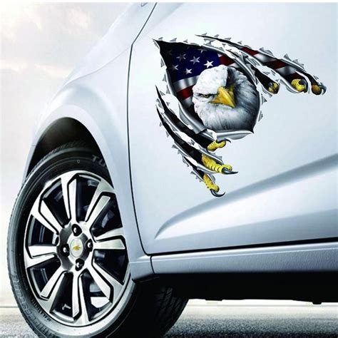 Bald Patriotic Eagle Car Decals Stickers | Custom car stickers, Car stickers, Custom car decals