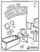 Bathroom Coloring Page sketch template