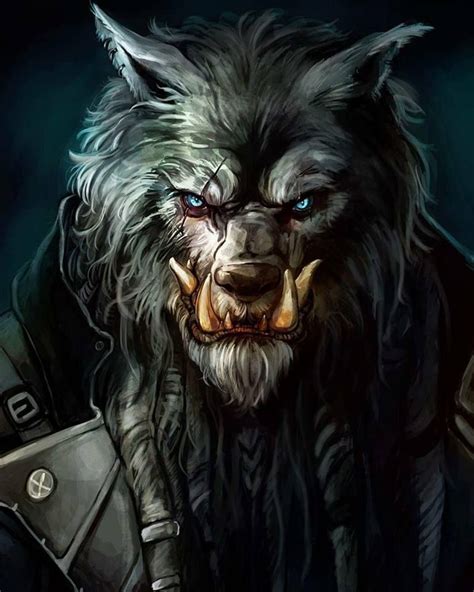 m npc Werewolf Rogue Assassin Leather Armor portrait male urban City ...