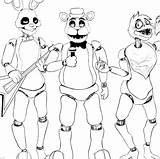 All Animatronics F Naf Coloring Pages sketch template