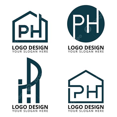 Ph Logo Vector Art PNG, Ph Estate Logo Design Collection, Abstract ...