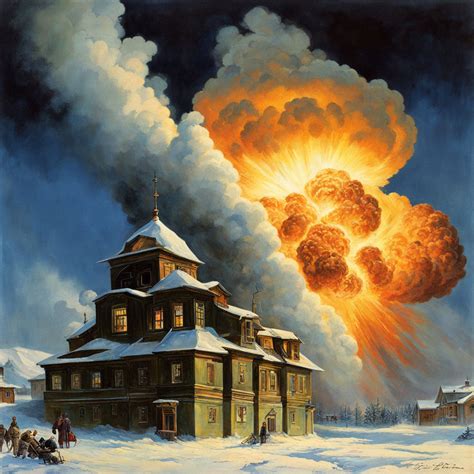 The explosion of the tsar bomba in siberia by oskar wittje - Playground