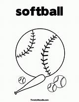 Free Printable Softball Coloring Pages sketch template