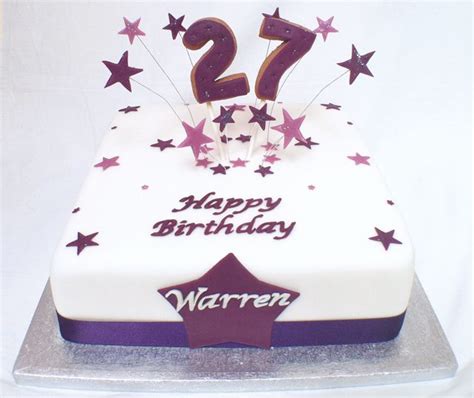 27-Cake | 27th birthday cake, Cake designs birthday, Cake