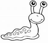 Cute Slug sketch template